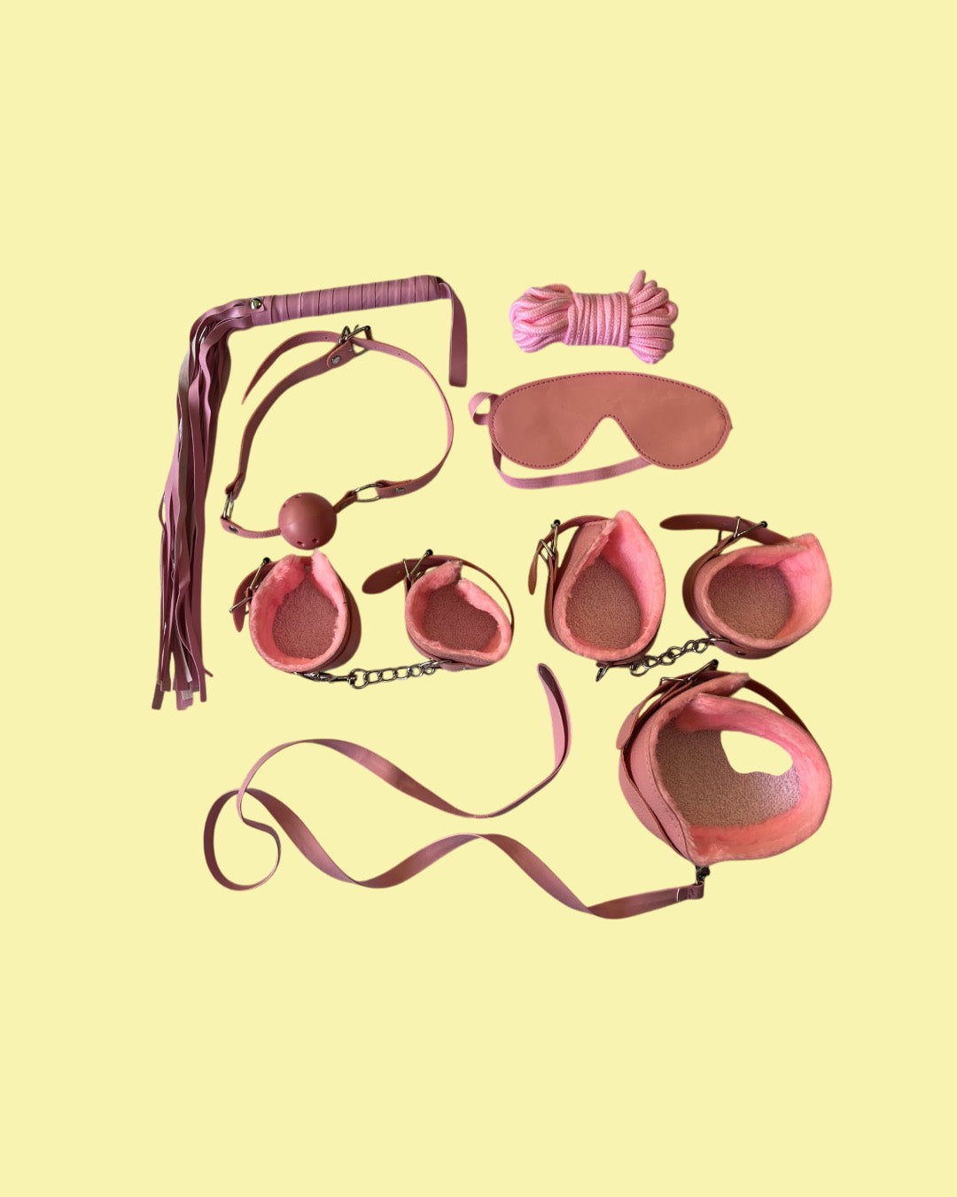 BDSM Set de 7 piezas ROSA Bondage