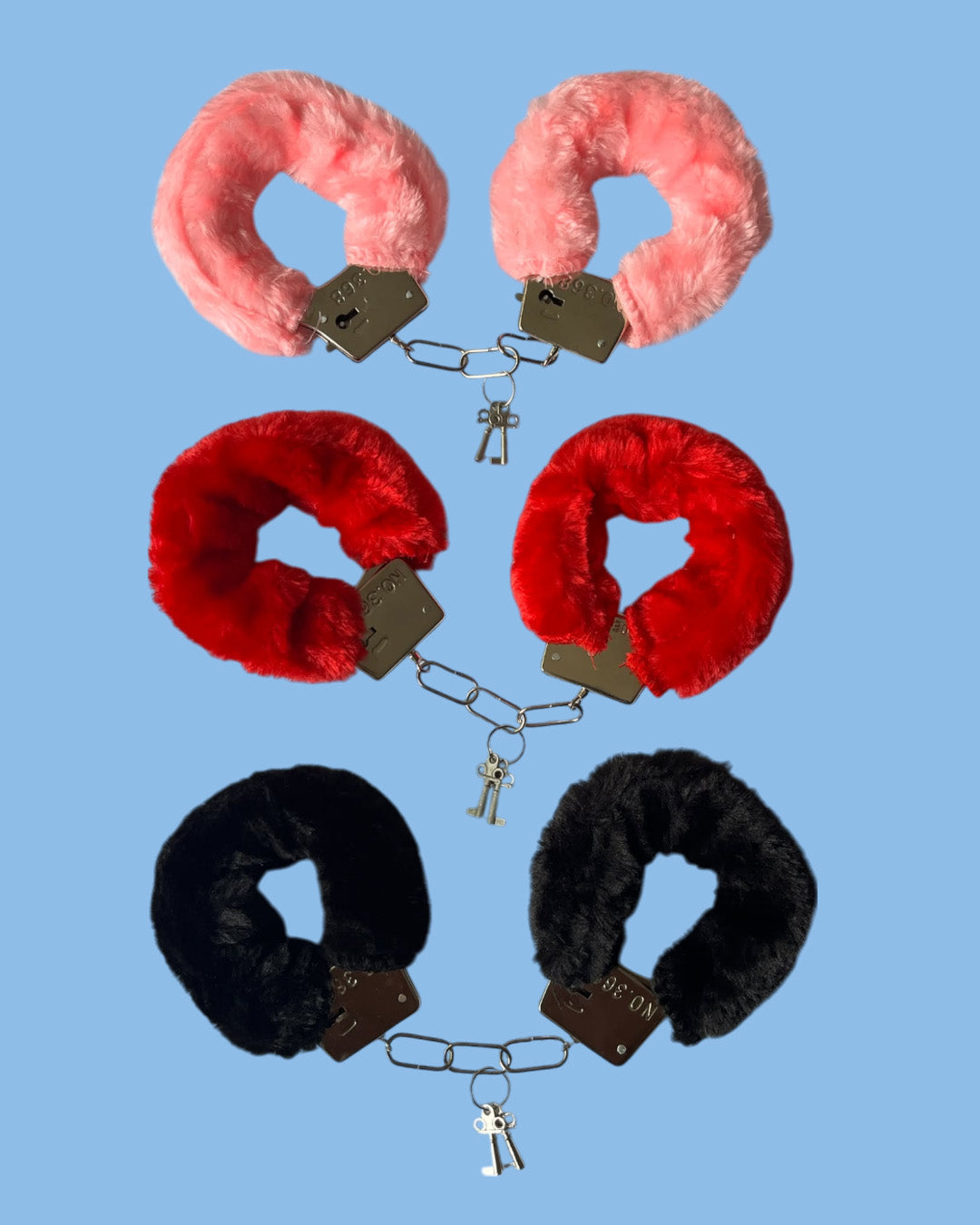 BDSM Esposas de peluche ROJO