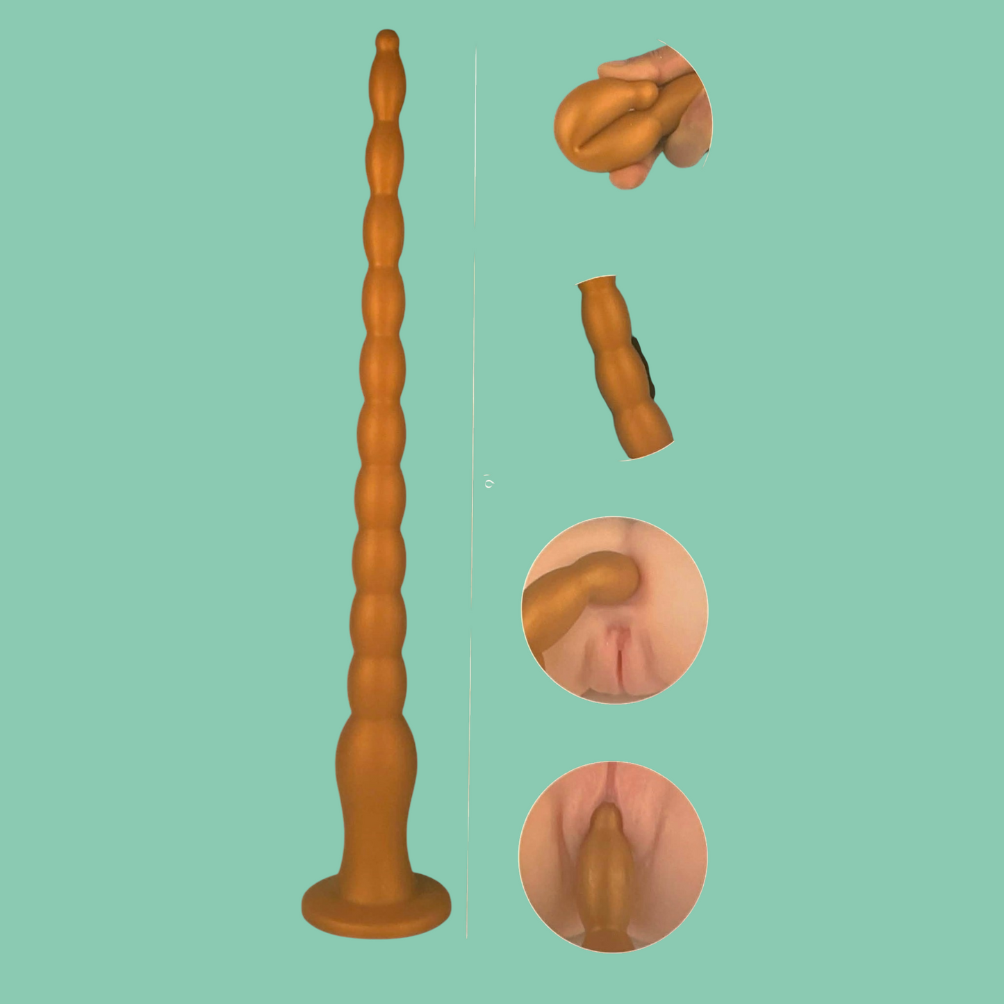 LOREN Dildo consolador de penetracion profunda 64.5 x 5.5cms Tapon anal
