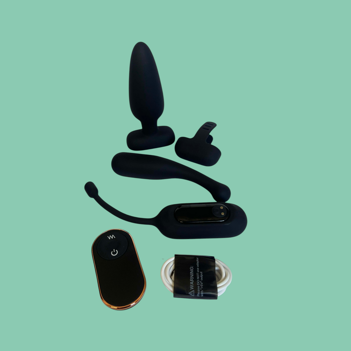 THE GIRL KIT VIBRADOR ANAL +PLUG ANAL + MASTURBADOR CLITORIS + ESTIMULADOR PROSTATICO
