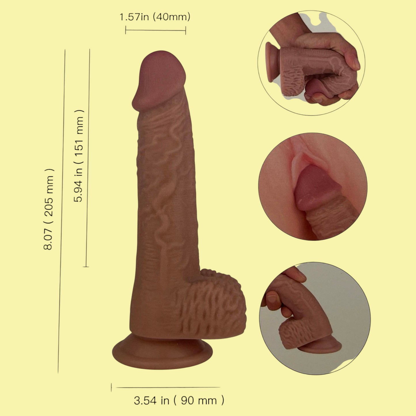 DICK Dildo realistico 20.5x4cms Venoso color piel