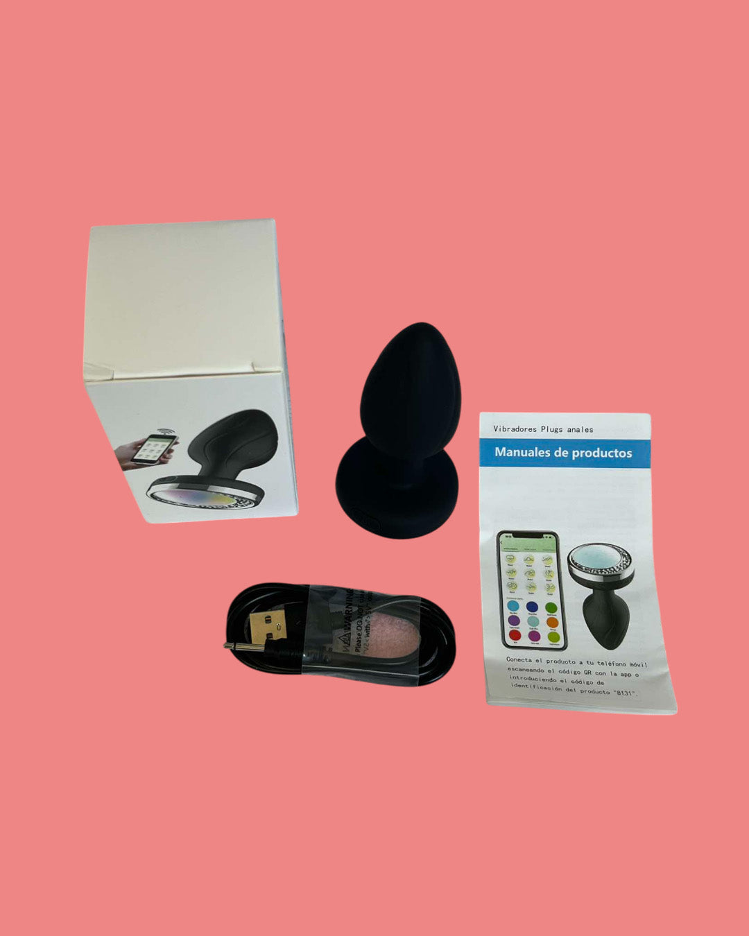 Dilatador vibrador anal con luz led plug anal control desde APP en el movil