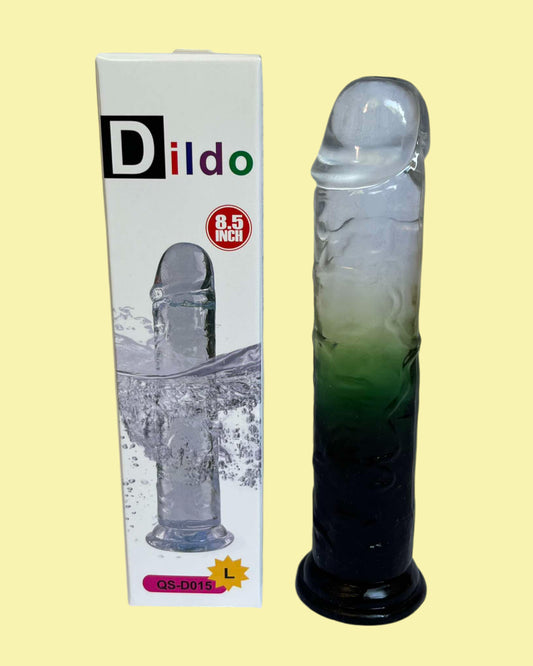 Dildo de silicona 21.5 cms con ventosa o para usar en arnes