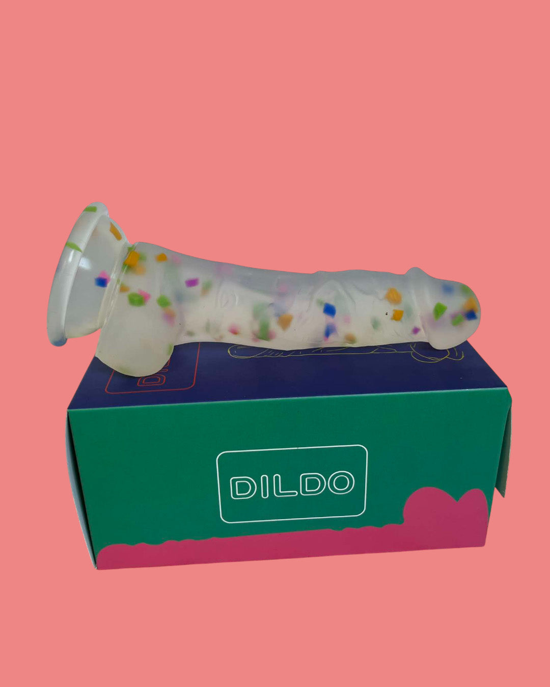 Dildo ARCO IRIS ESTRELLADO 18cms