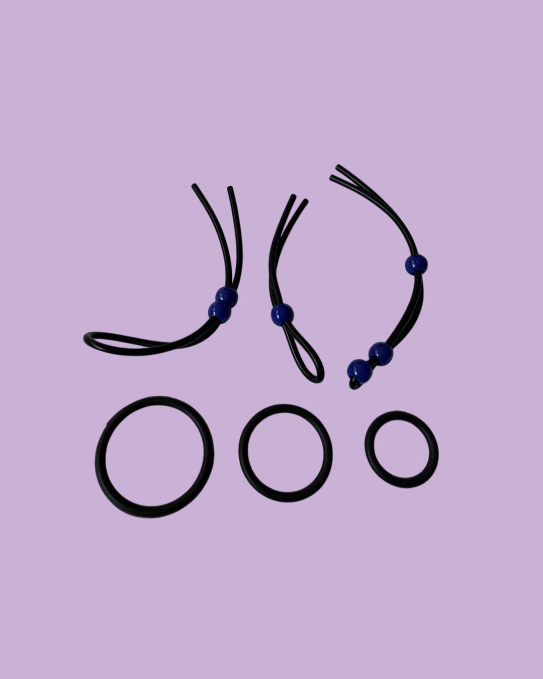Juego de tres anillos ajustables para pene