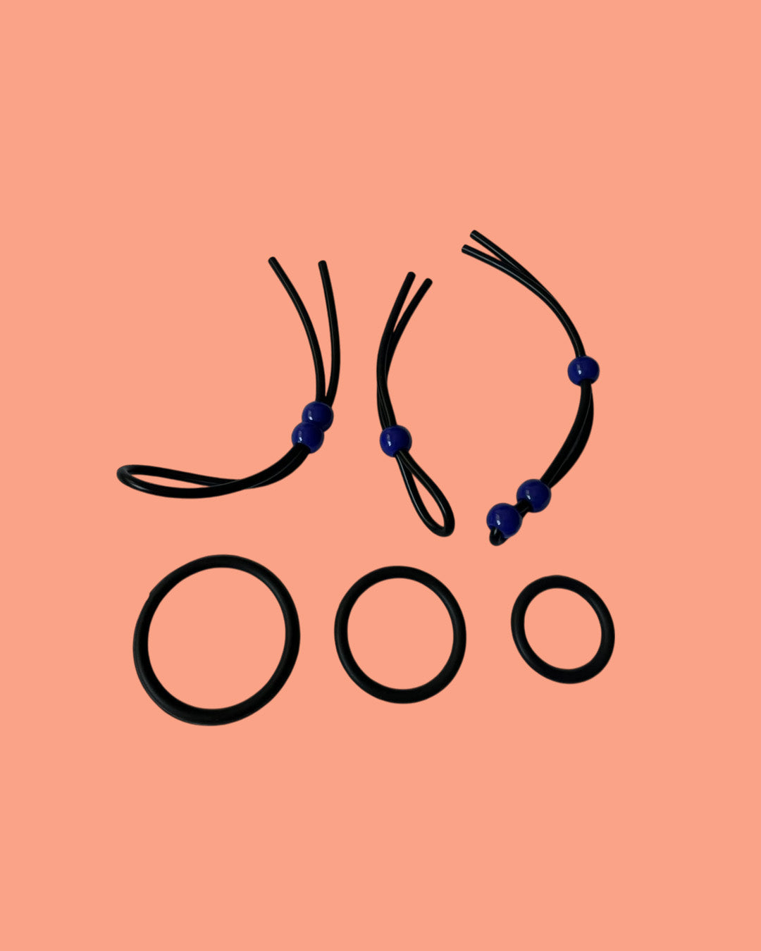 Set de 3 anillos para pene ajustables + 3 anillos diferentes medidas