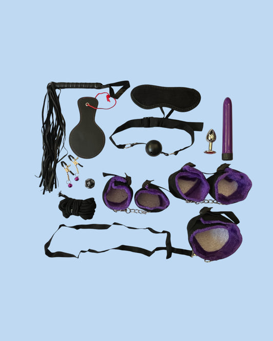 BDSM Kit de 12 piezas PURPURA Bondage