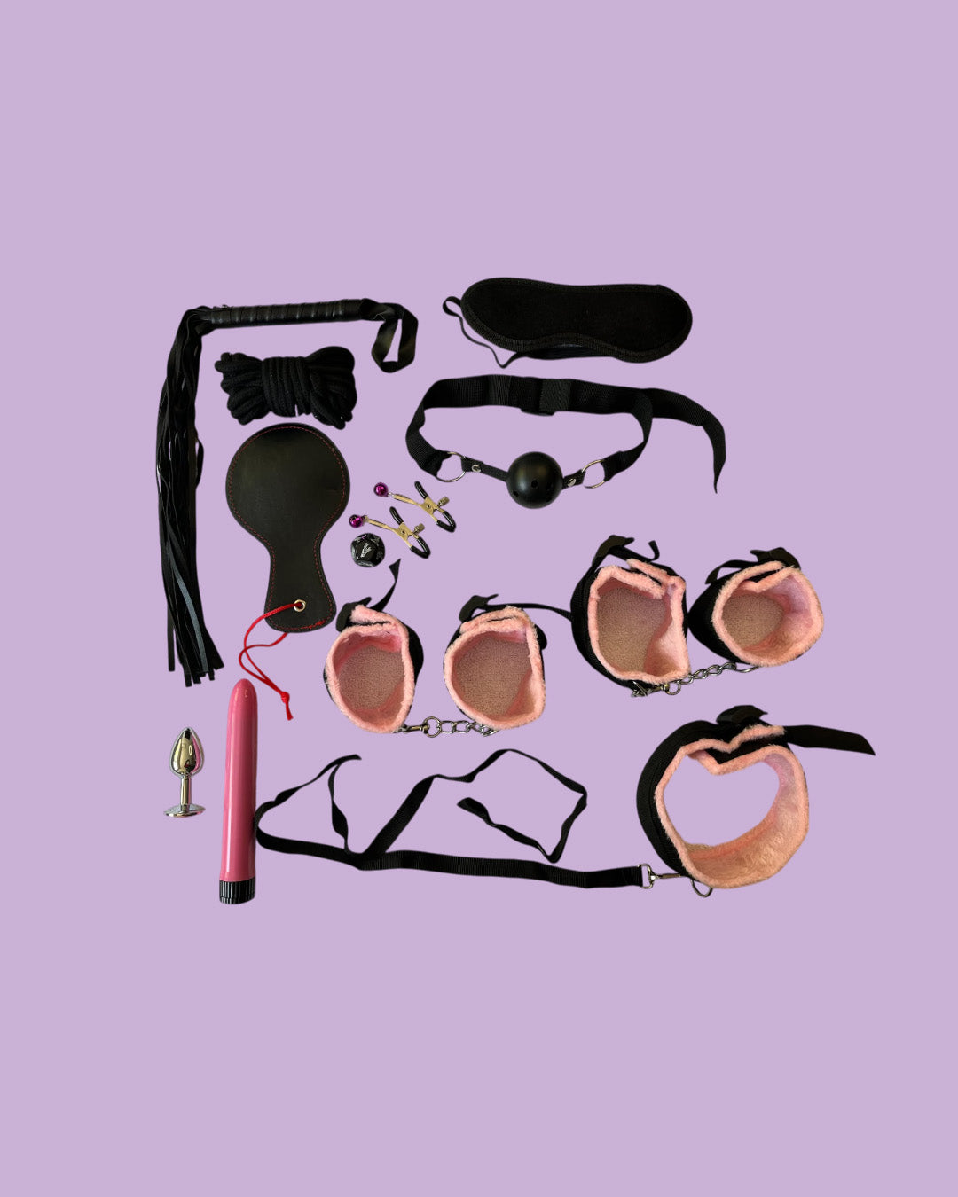 BDSM Set de 12 piezas ROSA Bondage