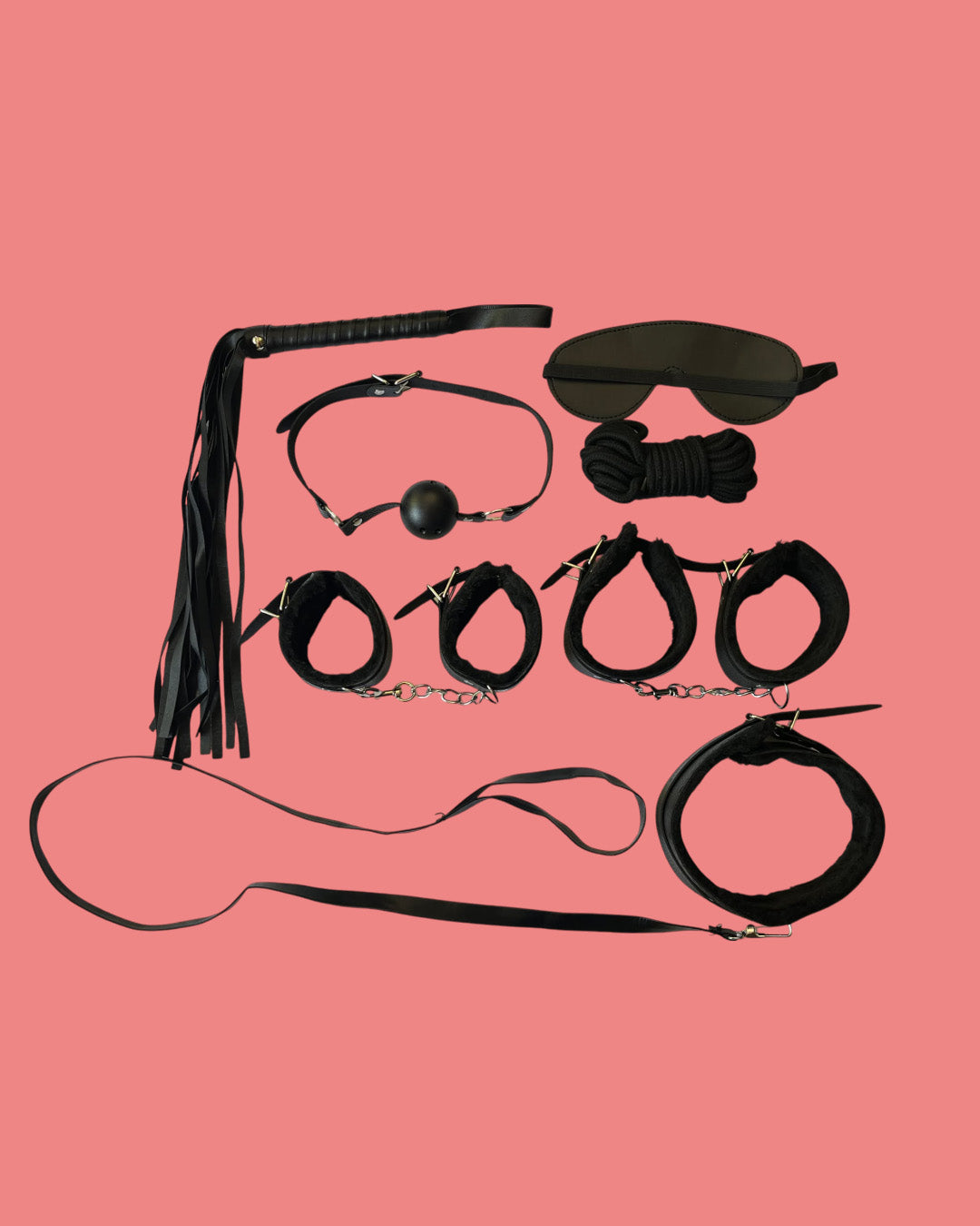 BDSM Set de 7 piezas NEGRO Bondage