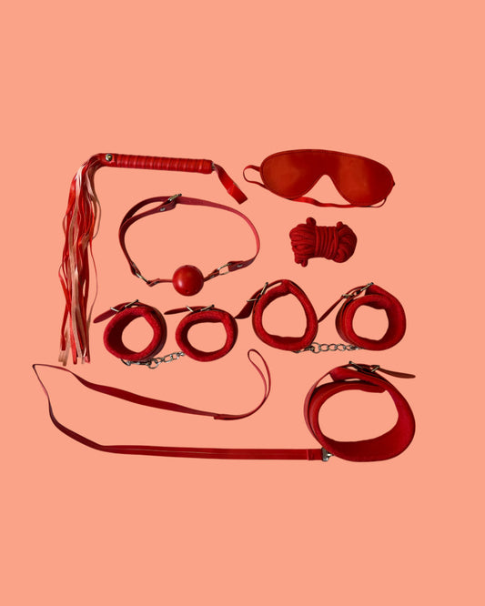 BDSM Set de 7 piezas ROJO Bondage