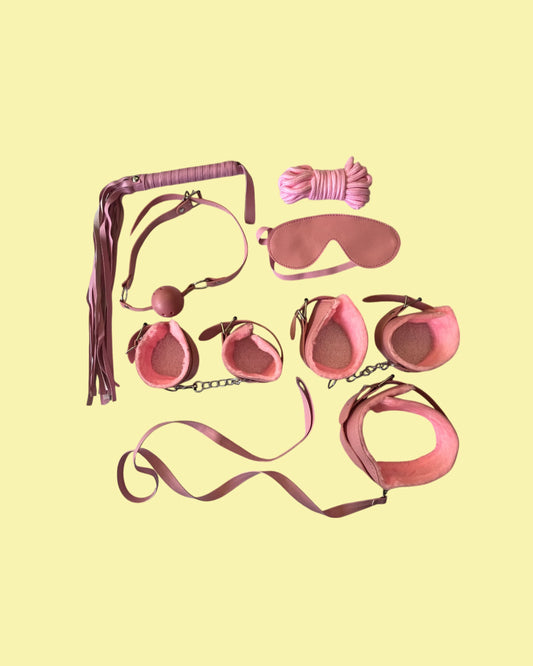 BDSM Set de 7 piezas ROSA Bondage