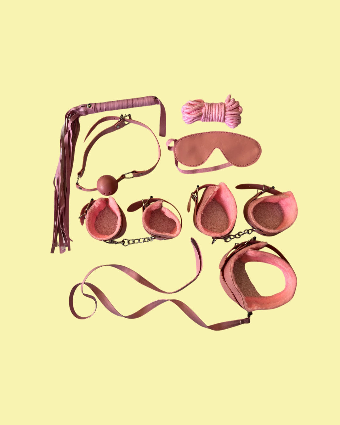 BDSM Set de 7 piezas ROSA Bondage