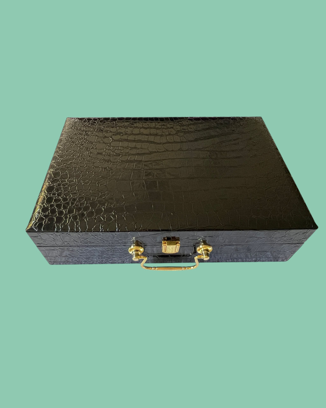 BDSM Edciion de lujo Kit 8 piezas de cuero en valija NEGRO