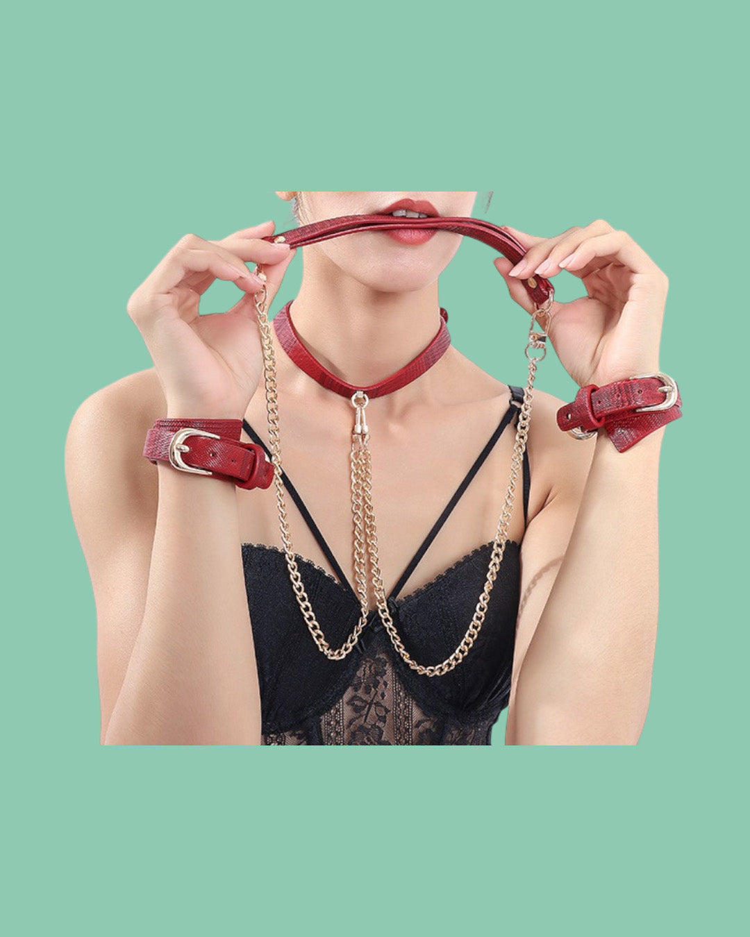 BDSM Cartera desmontable con kit BDSM - NEGRO