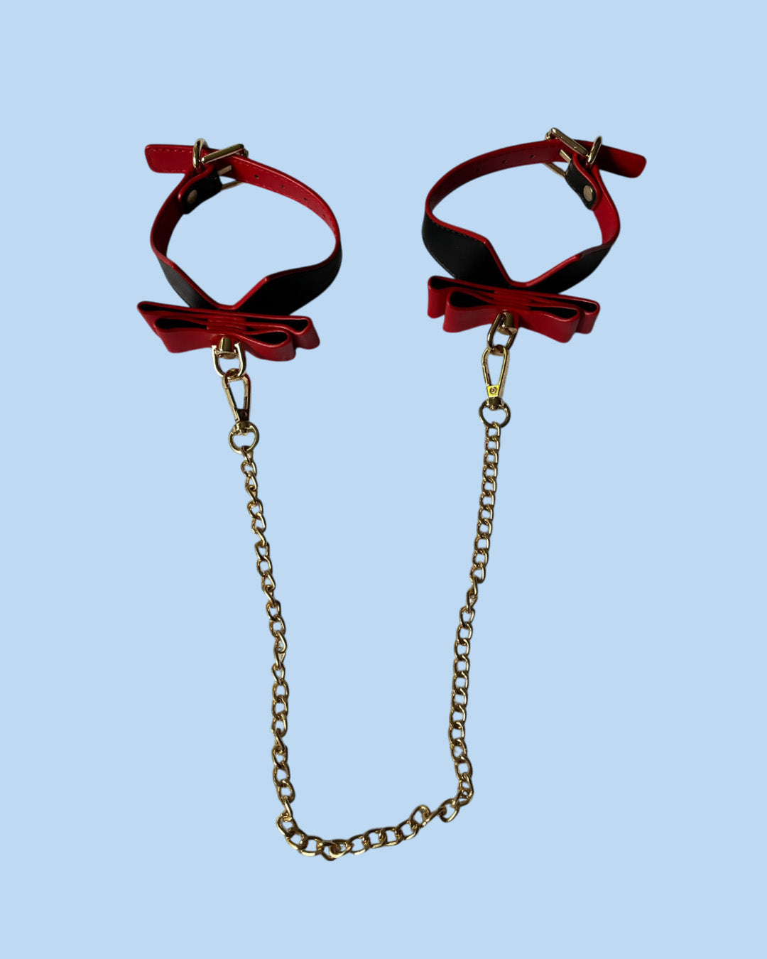 BDSM Esposas o tobilleras con moño y cadena larga