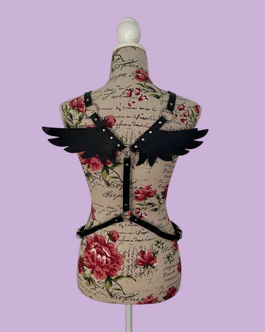 BDSM Arnes body alado para dama en cuero Bondage