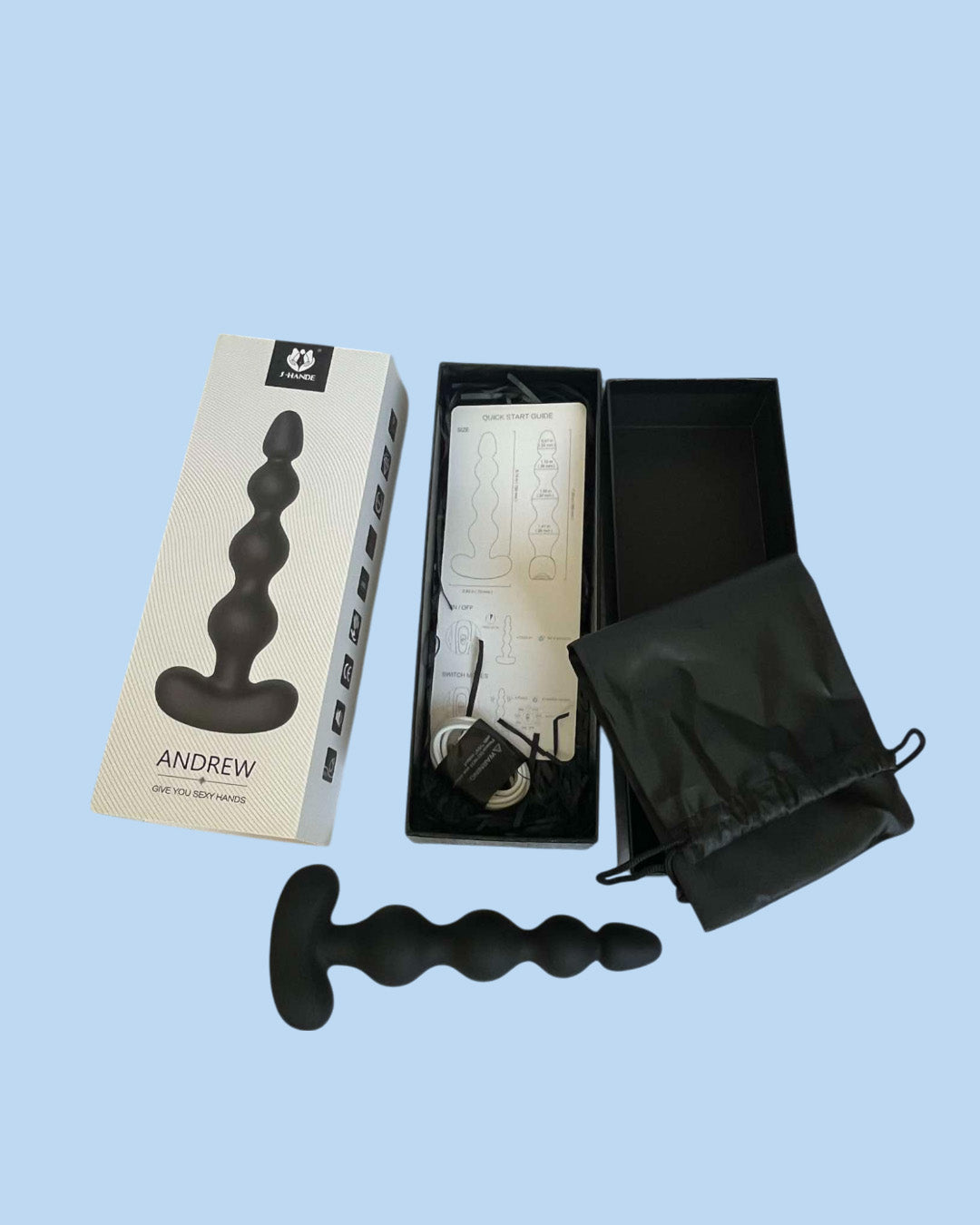 ANDREW Plug vibrador anal flexible delicado