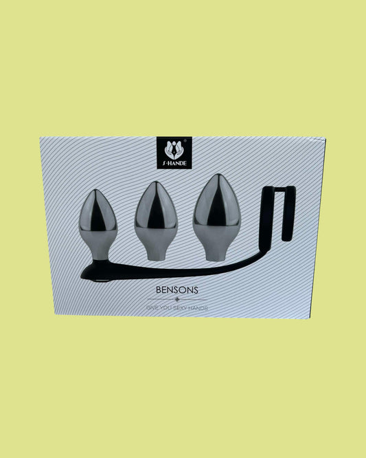 BENSONS Set 3 plugs anal dilatador anal con anillo para pene