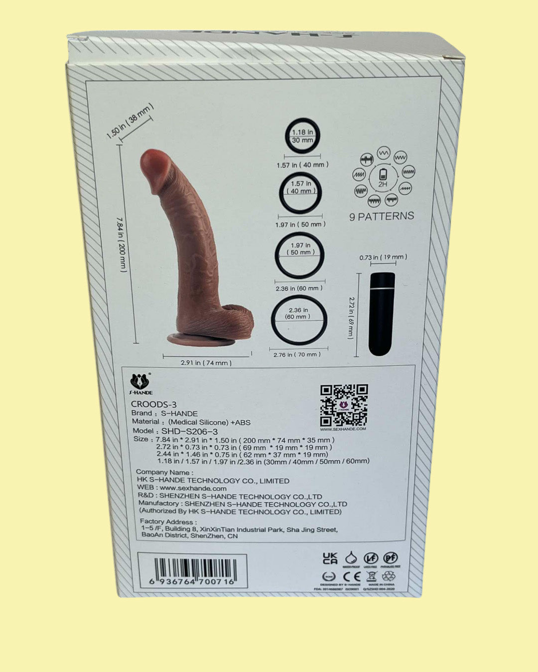 CROODS-3 Vibrador realistico con arnes bala removible