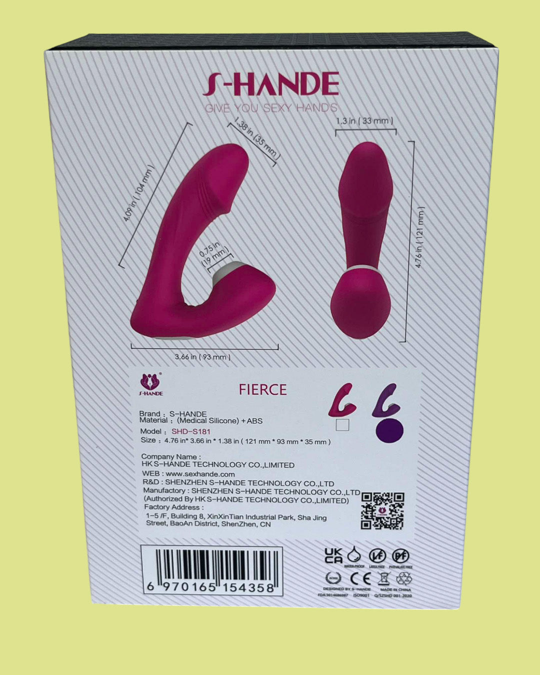 FIERCE Vibrador de succion estimula clitoris pezones lamedor