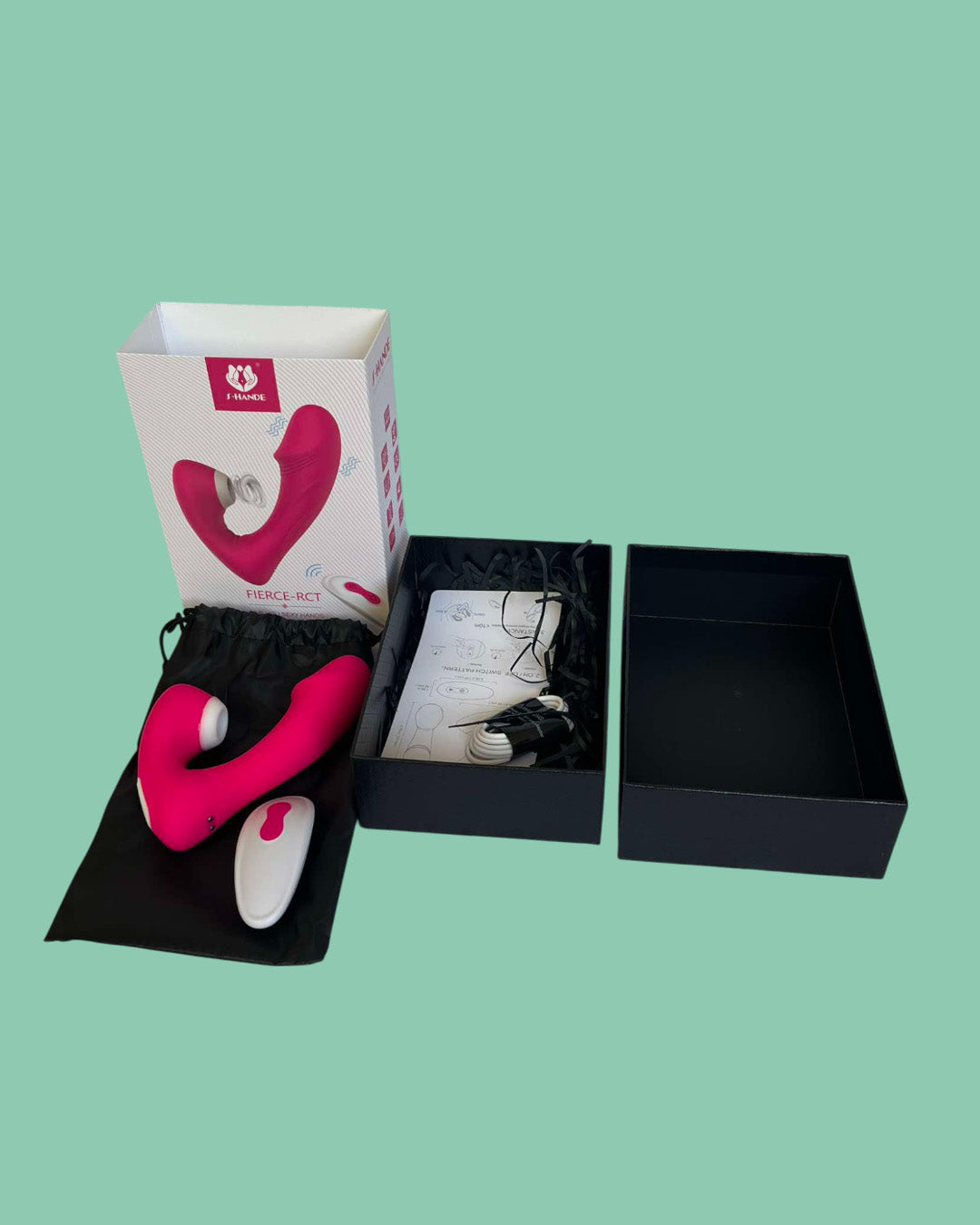 FIERCE RCT Vibrador de succion estimula clitoris pezones lamedor CONTROL REMOTO