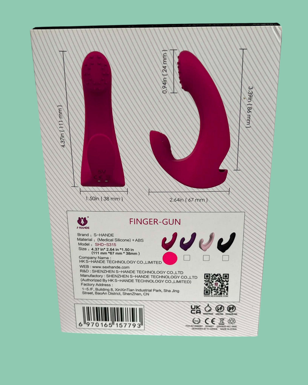 FINGER GUN Mini vibrador para dedo Estimula Punto G pezones