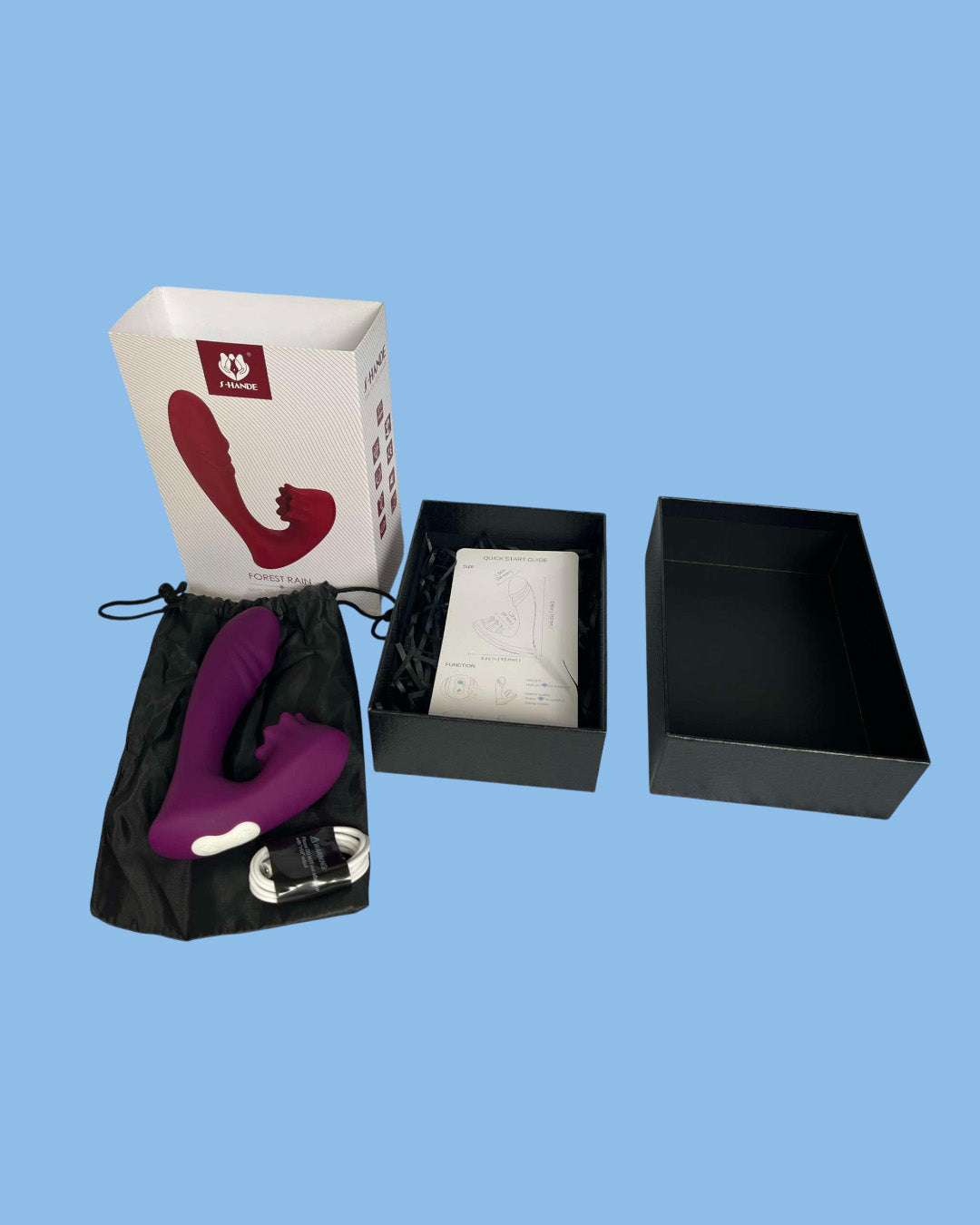 FOREST RAIN Vibrador femenino doble, Anal y Punto G Lame clitoris