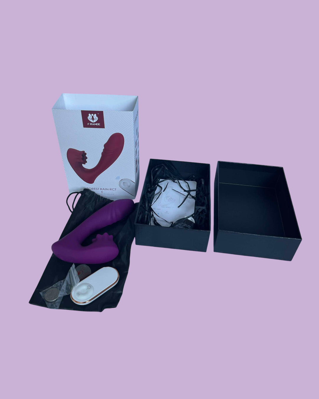 FOREST RAIN RCT Vibrador femenino doble, Anal y Punto G Lame clitoris CONTROL REMOTO