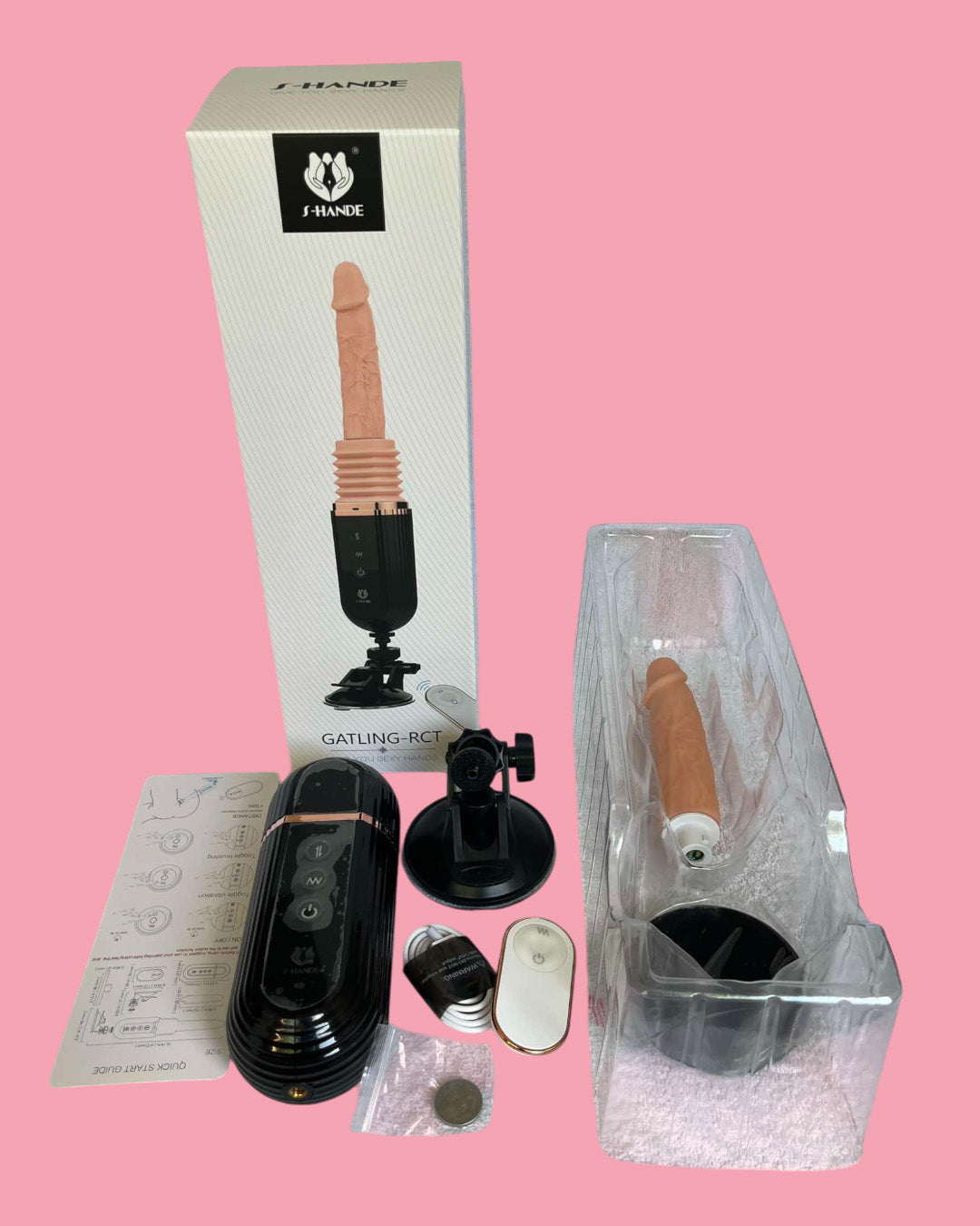 GATLIN RCT Vibrador de empuje con ventosa a CONTROL REMOTO