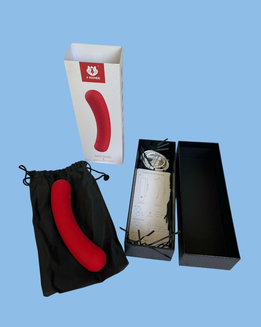 HOT DOG divertido Vibrador Estimula Punto G - Flexible