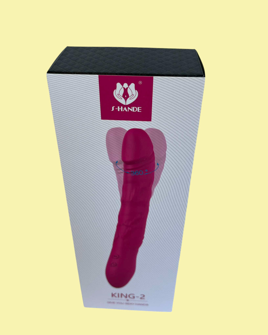 KING-2 Vibrador de silicona suave con doble motor vibra y rota