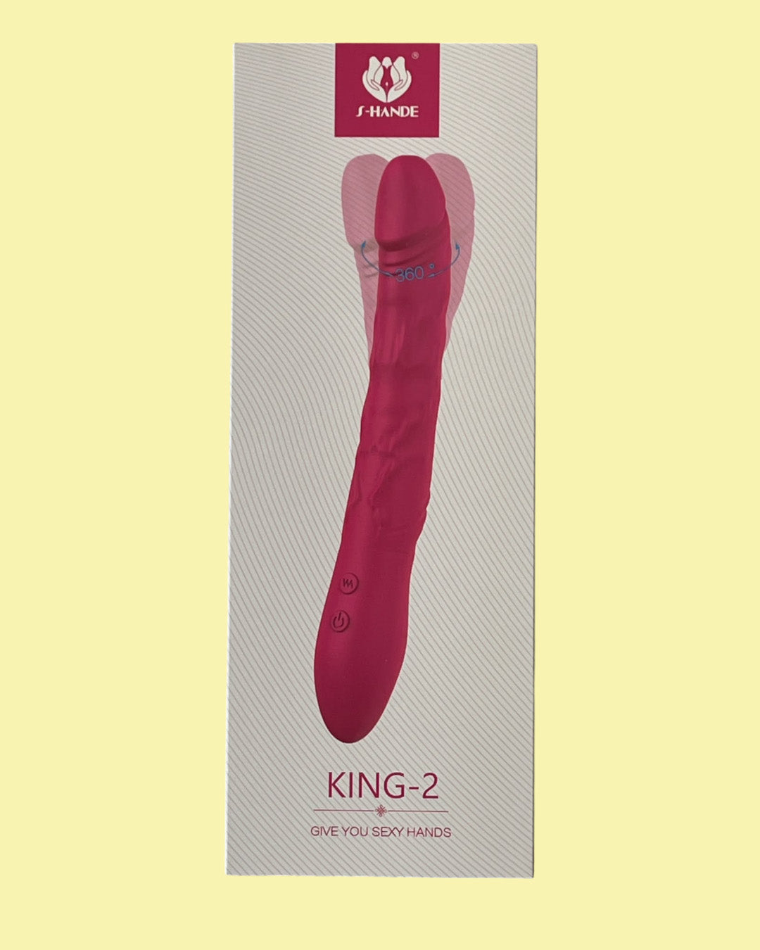 KING-2 Vibrador de silicona suave con doble motor vibra y rota