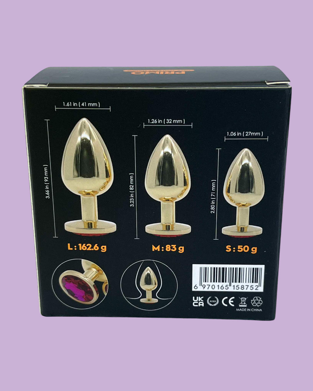 PRIMO Set de 3 plug anal edicion de lujo Dilatador anal