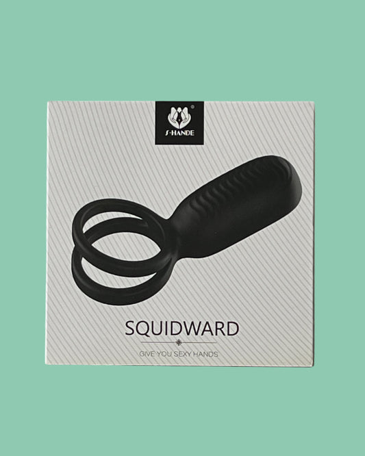 SQUIDWARD Anillo doble para pene con vibrador para estimular el clitoris