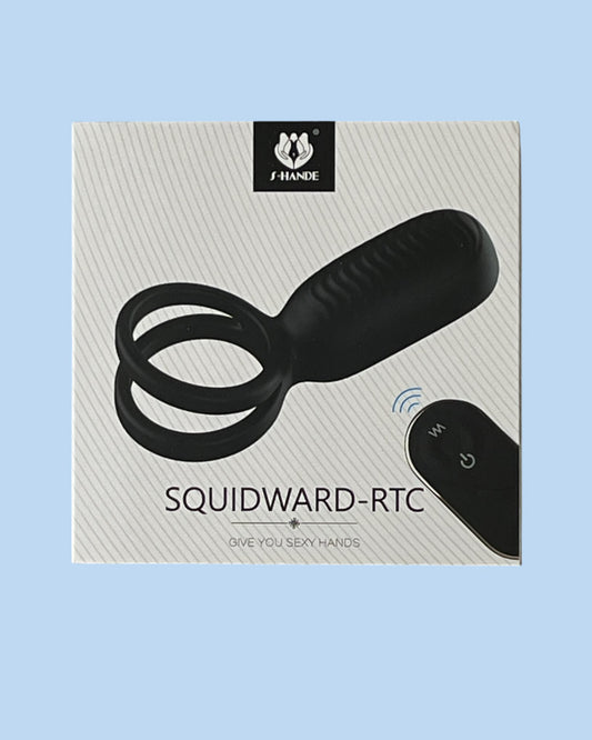 SQUIDWARD RCT Anillo doble para pene con vibrador para estimular el clitoris a control remoto