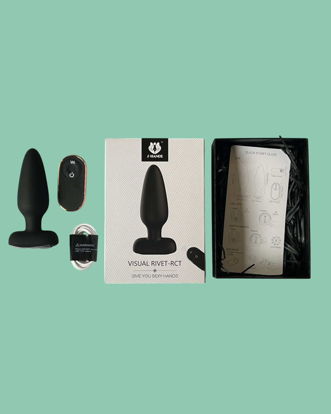 VISUAL RIVET RCT Plug anal vibrador a control remoto