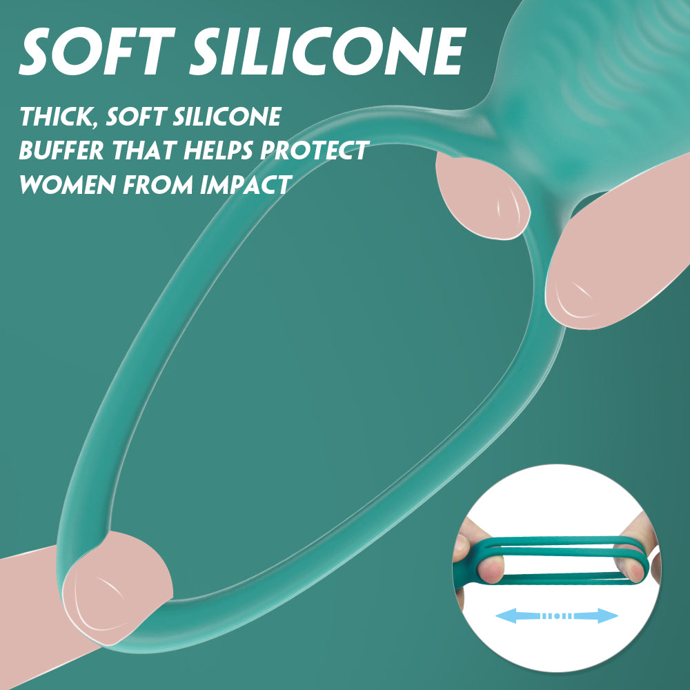 SQUIDWARD RCT Anillo doble para pene con vibrador para estimular el clitoris a control remoto