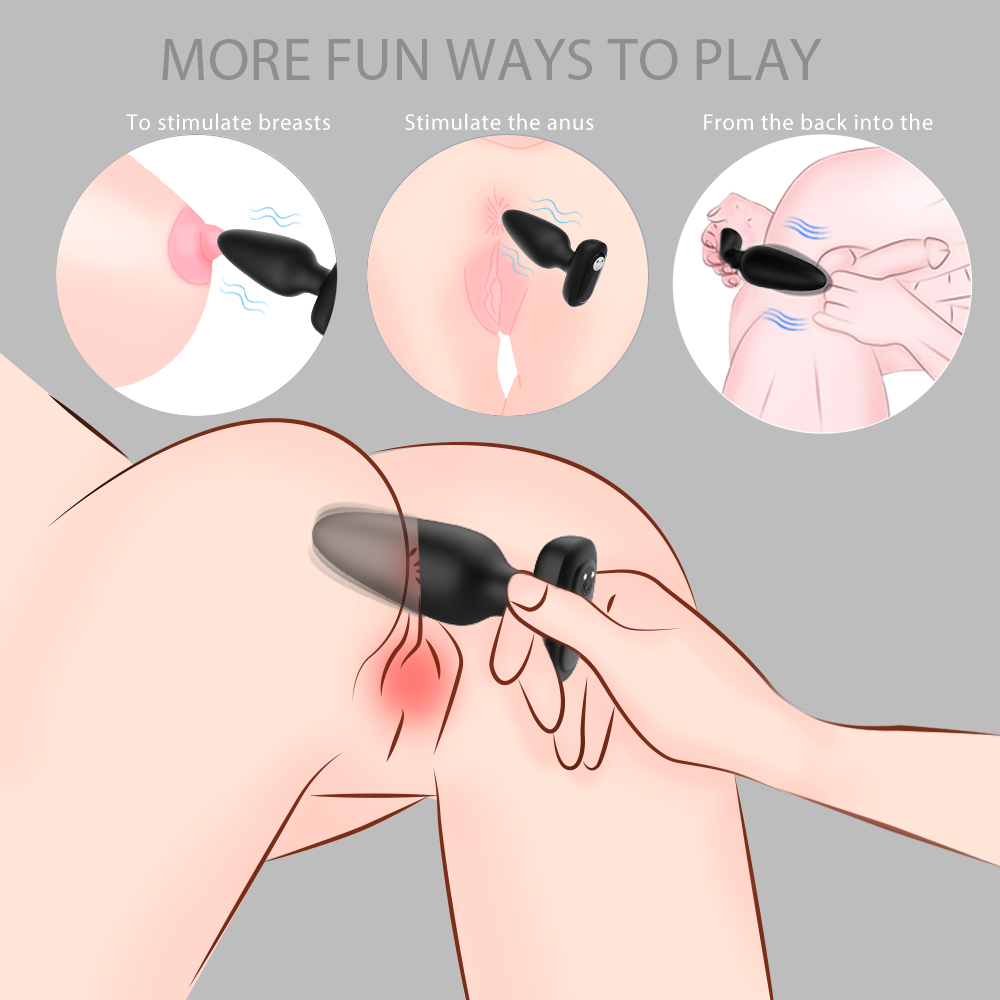 VISUAL RIVET RCT Plug anal vibrador a control remoto